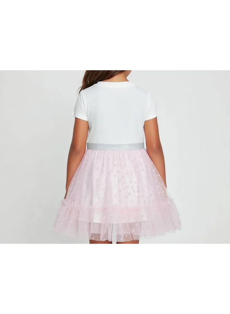 سنفور فستان تول | أبيض